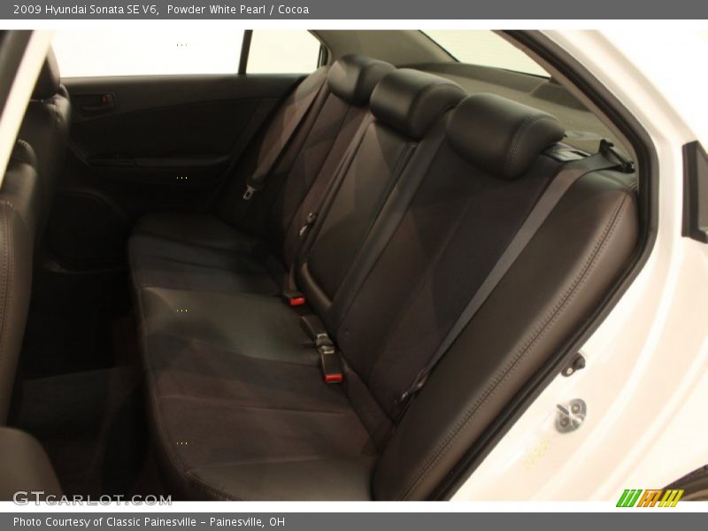 Powder White Pearl / Cocoa 2009 Hyundai Sonata SE V6