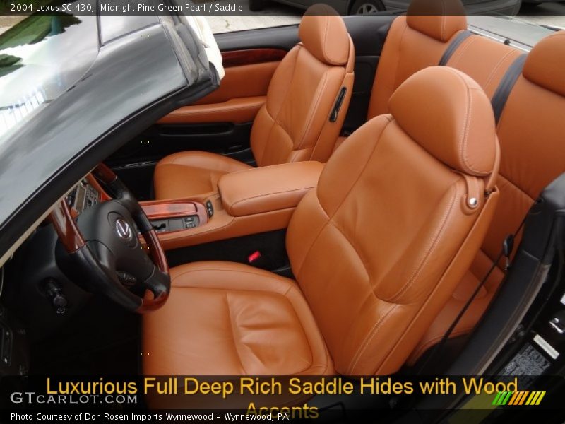 Midnight Pine Green Pearl / Saddle 2004 Lexus SC 430