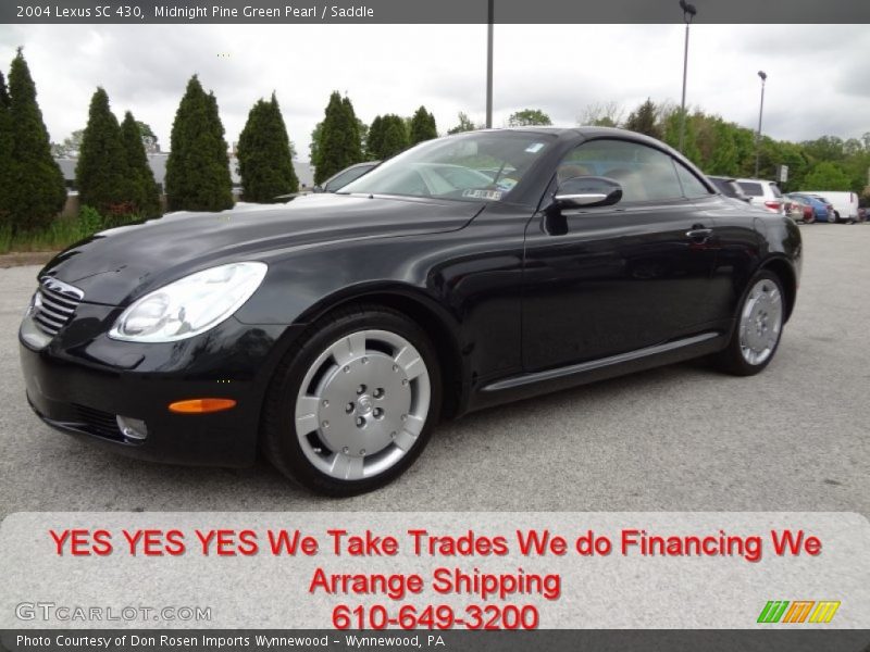 Midnight Pine Green Pearl / Saddle 2004 Lexus SC 430