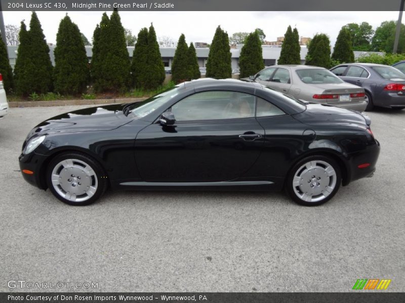 Midnight Pine Green Pearl / Saddle 2004 Lexus SC 430