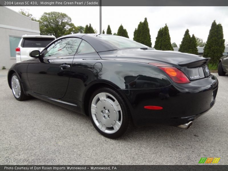 Midnight Pine Green Pearl / Saddle 2004 Lexus SC 430