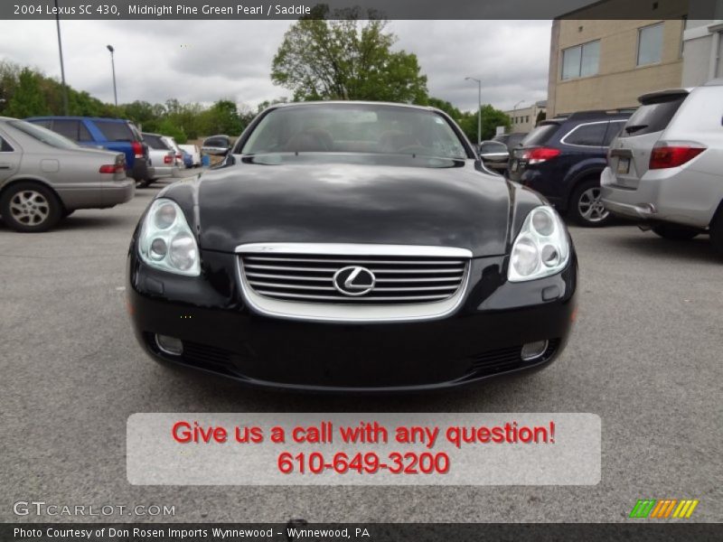 Midnight Pine Green Pearl / Saddle 2004 Lexus SC 430