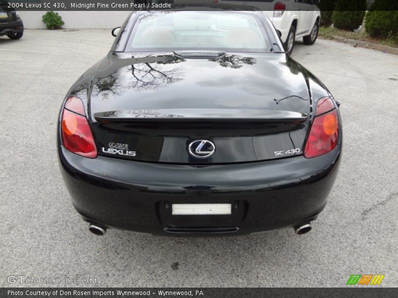 Midnight Pine Green Pearl / Saddle 2004 Lexus SC 430