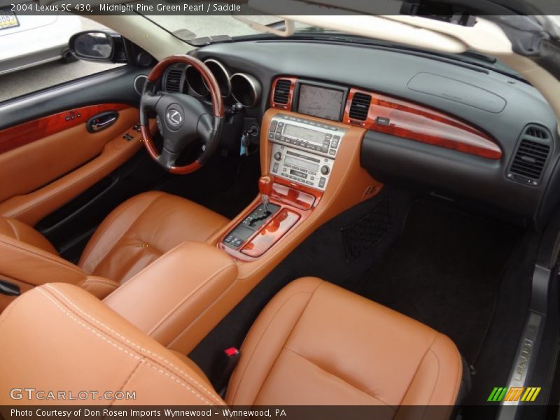 Midnight Pine Green Pearl / Saddle 2004 Lexus SC 430