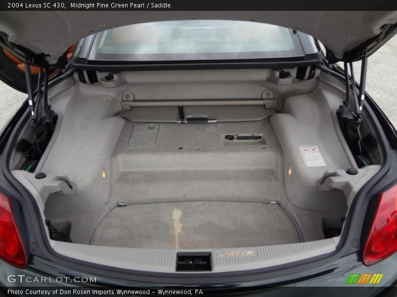 Midnight Pine Green Pearl / Saddle 2004 Lexus SC 430