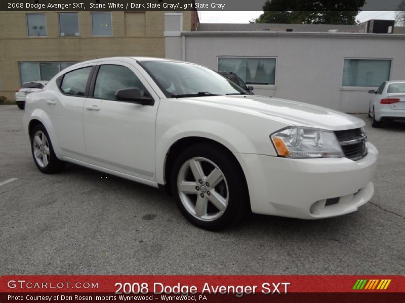 Stone White / Dark Slate Gray/Light Slate Gray 2008 Dodge Avenger SXT
