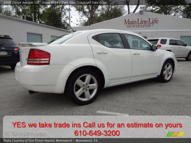 Stone White / Dark Slate Gray/Light Slate Gray 2008 Dodge Avenger SXT