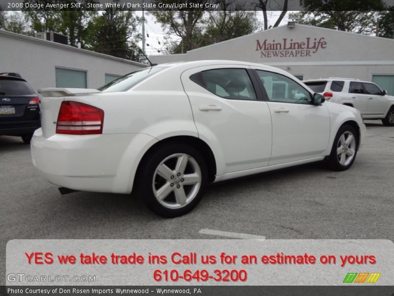 Stone White / Dark Slate Gray/Light Slate Gray 2008 Dodge Avenger SXT