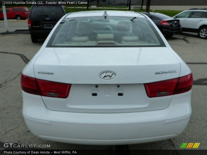 Powder White Pearl / Camel 2009 Hyundai Sonata GLS