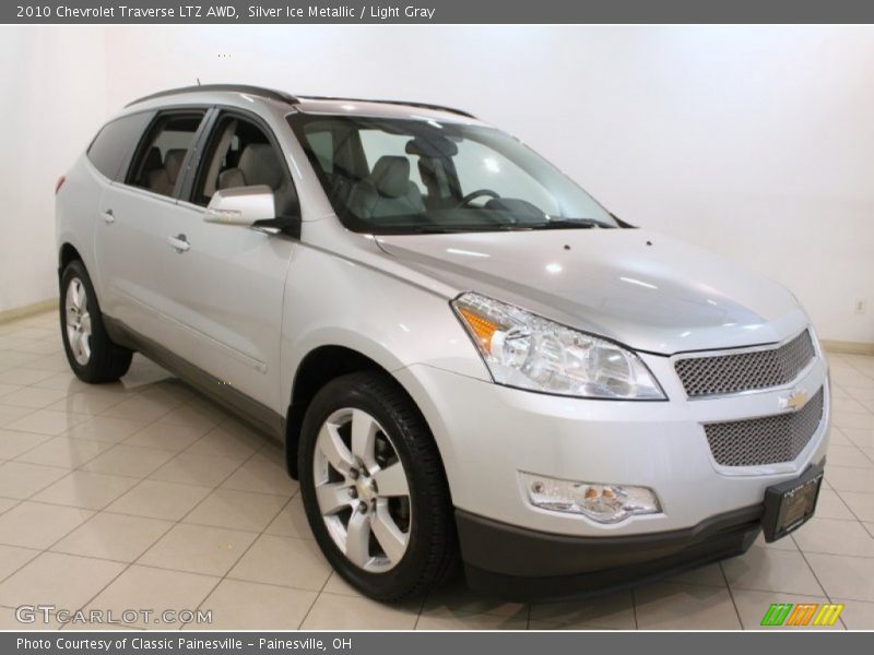 Silver Ice Metallic / Light Gray 2010 Chevrolet Traverse LTZ AWD