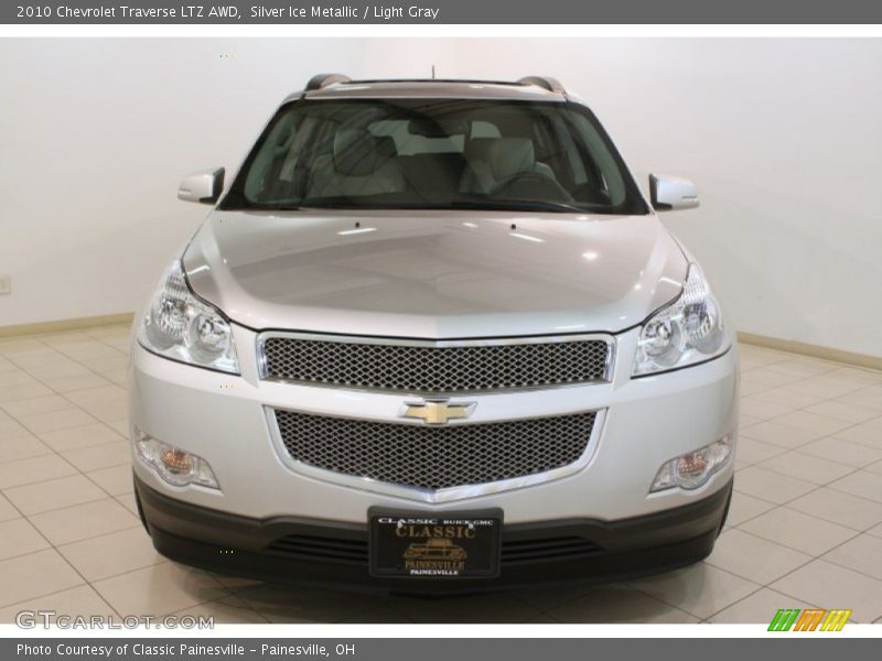 Silver Ice Metallic / Light Gray 2010 Chevrolet Traverse LTZ AWD