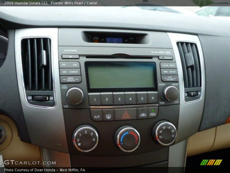 Powder White Pearl / Camel 2009 Hyundai Sonata GLS