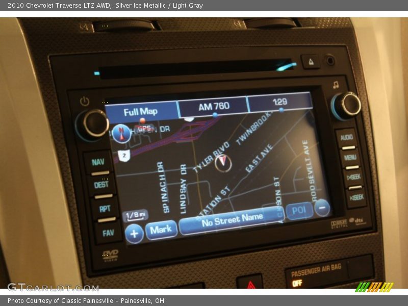 Silver Ice Metallic / Light Gray 2010 Chevrolet Traverse LTZ AWD