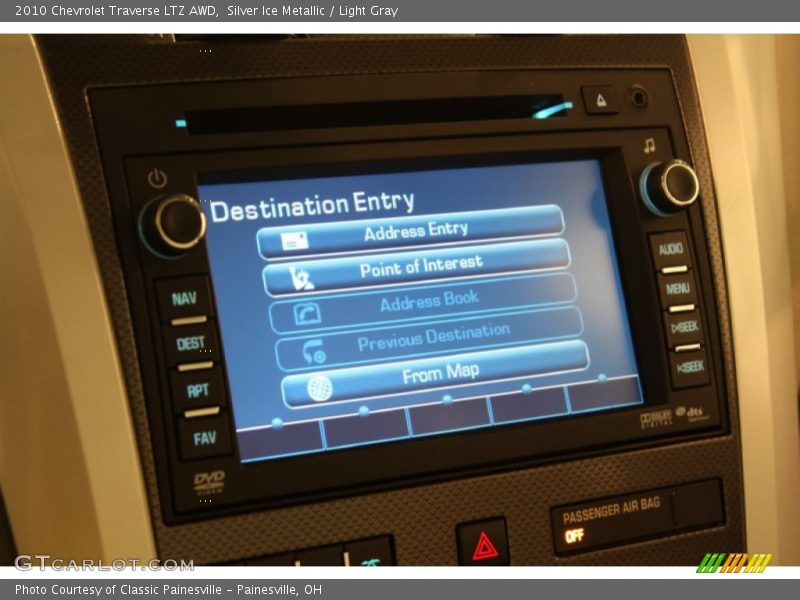Silver Ice Metallic / Light Gray 2010 Chevrolet Traverse LTZ AWD