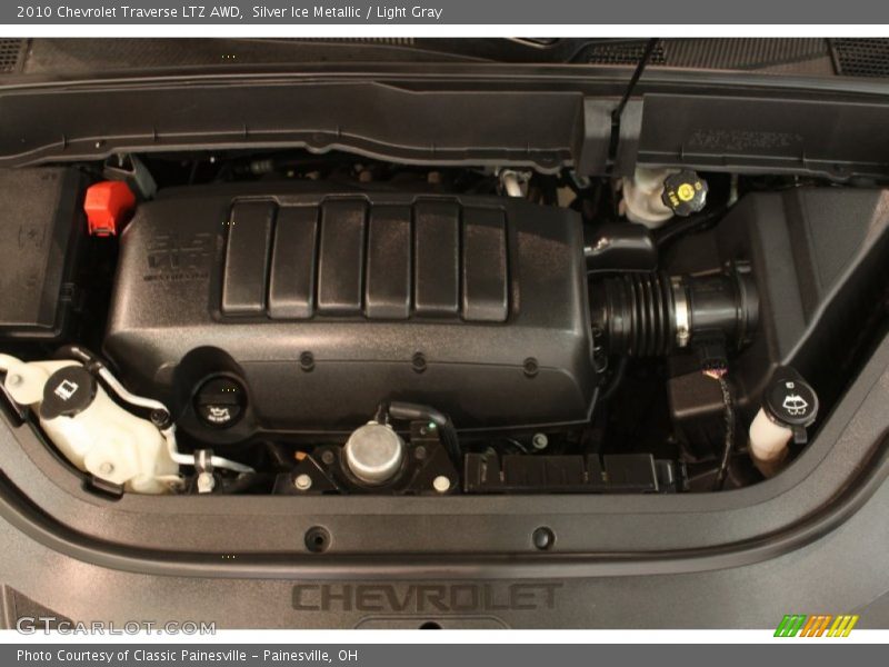 Silver Ice Metallic / Light Gray 2010 Chevrolet Traverse LTZ AWD