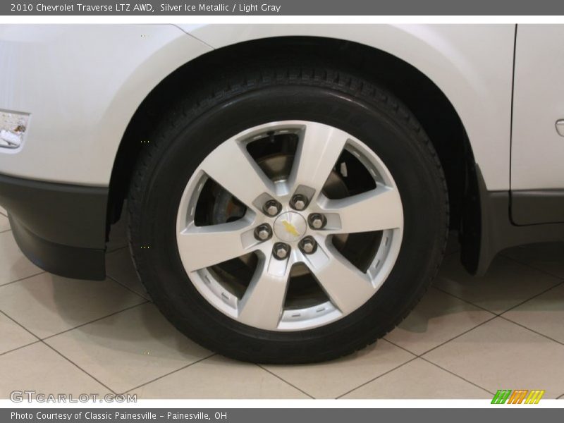 Silver Ice Metallic / Light Gray 2010 Chevrolet Traverse LTZ AWD