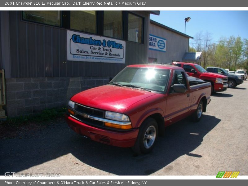 Dark Cherry Red Metallic / Medium Gray 2001 Chevrolet S10 LS Regular Cab