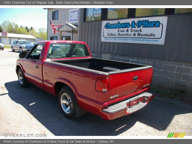 Dark Cherry Red Metallic / Medium Gray 2001 Chevrolet S10 LS Regular Cab
