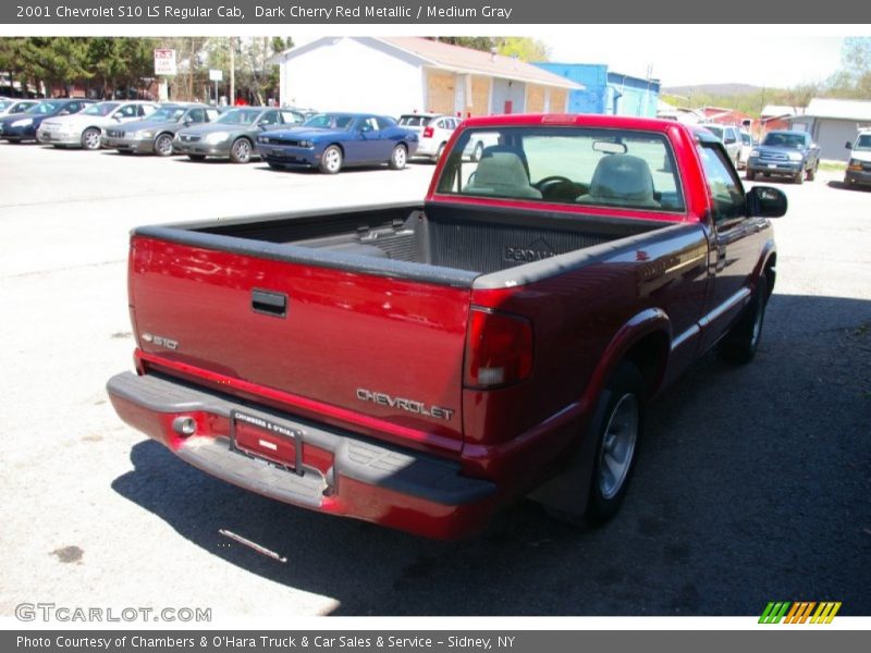 Dark Cherry Red Metallic / Medium Gray 2001 Chevrolet S10 LS Regular Cab