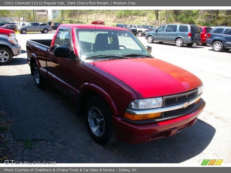 Dark Cherry Red Metallic / Medium Gray 2001 Chevrolet S10 LS Regular Cab
