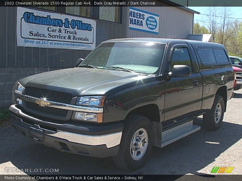 Dark Gray Metallic / Dark Charcoal 2003 Chevrolet Silverado 1500 Regular Cab 4x4
