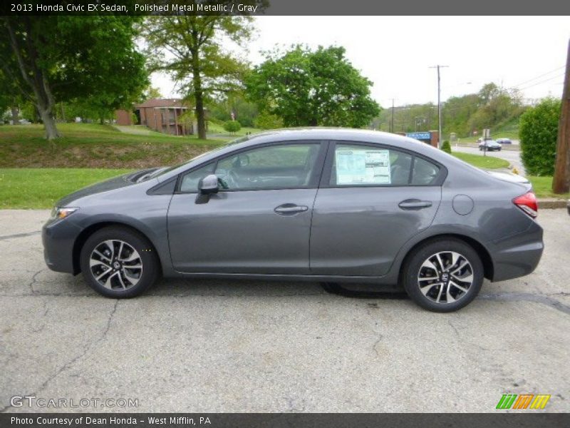 Polished Metal Metallic / Gray 2013 Honda Civic EX Sedan