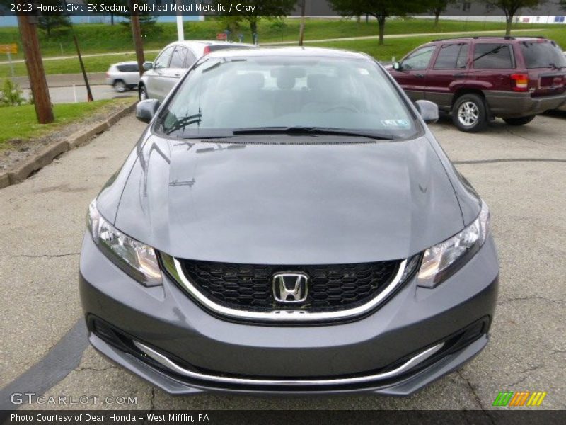 Polished Metal Metallic / Gray 2013 Honda Civic EX Sedan