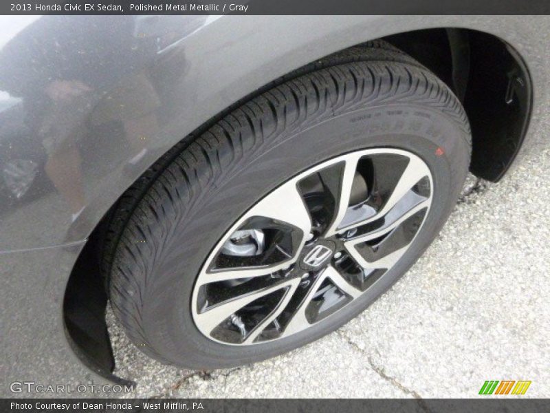 Polished Metal Metallic / Gray 2013 Honda Civic EX Sedan