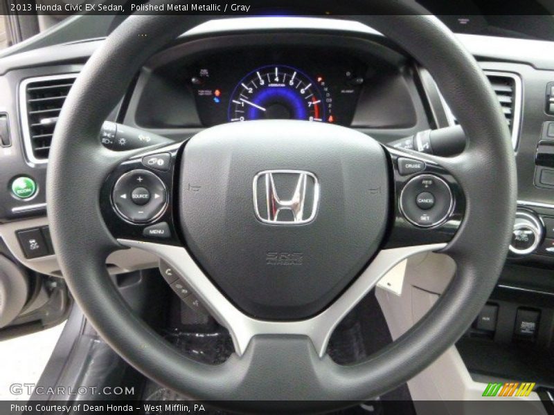 Polished Metal Metallic / Gray 2013 Honda Civic EX Sedan