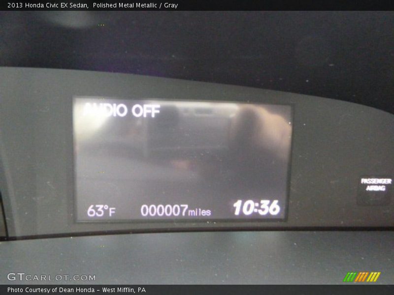 Polished Metal Metallic / Gray 2013 Honda Civic EX Sedan