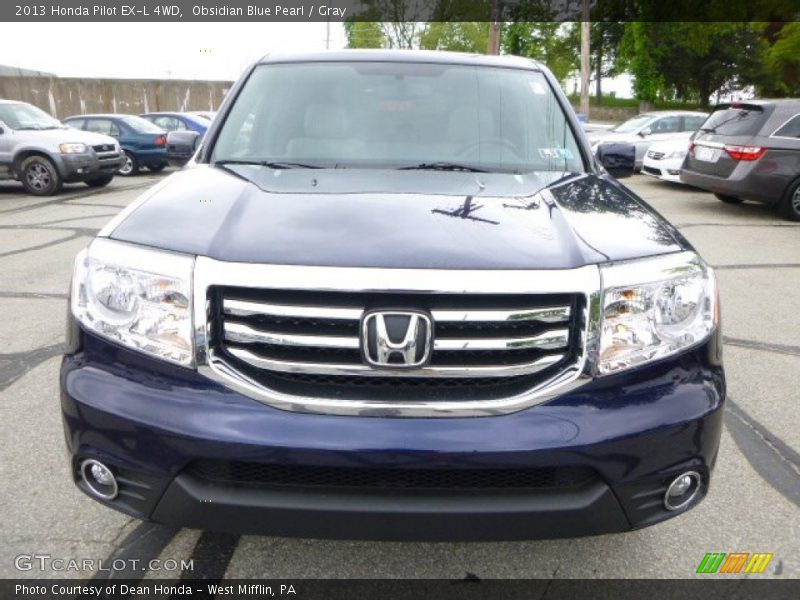 Obsidian Blue Pearl / Gray 2013 Honda Pilot EX-L 4WD