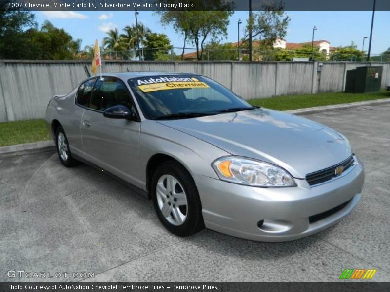 Silverstone Metallic / Ebony Black 2007 Chevrolet Monte Carlo LS