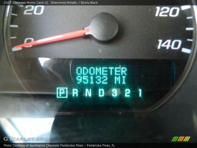 Silverstone Metallic / Ebony Black 2007 Chevrolet Monte Carlo LS