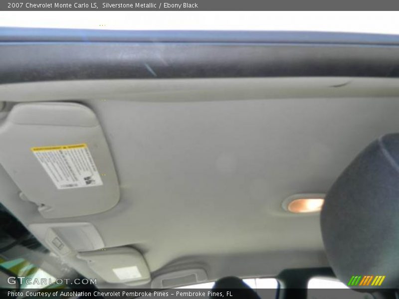Silverstone Metallic / Ebony Black 2007 Chevrolet Monte Carlo LS