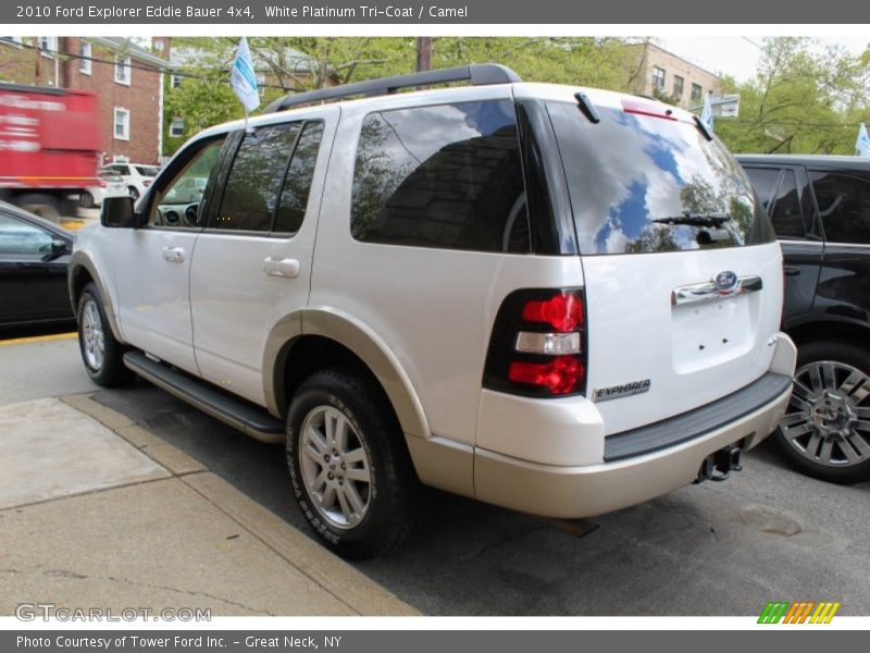 White Platinum Tri-Coat / Camel 2010 Ford Explorer Eddie Bauer 4x4
