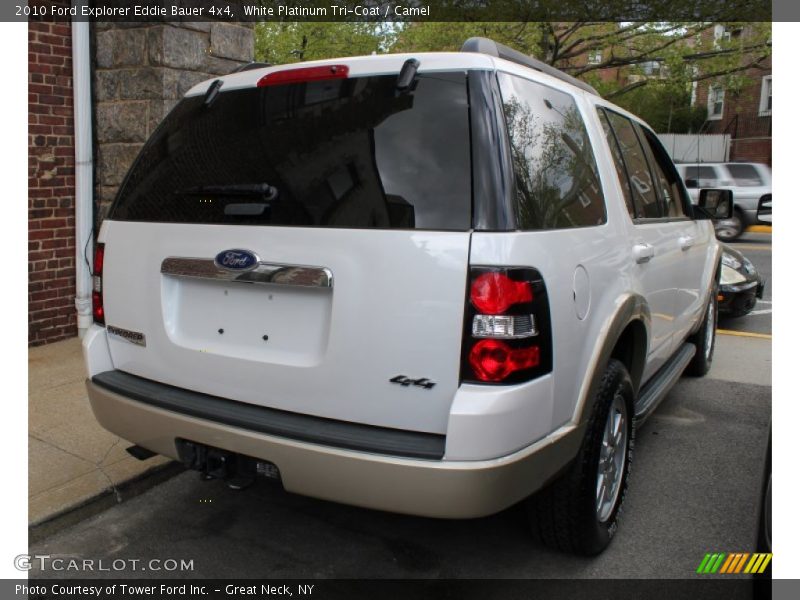 White Platinum Tri-Coat / Camel 2010 Ford Explorer Eddie Bauer 4x4