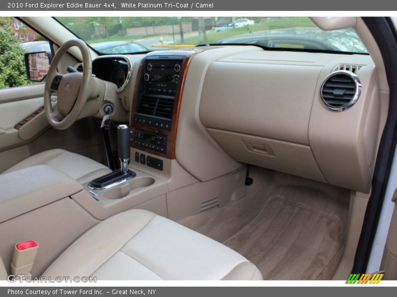 White Platinum Tri-Coat / Camel 2010 Ford Explorer Eddie Bauer 4x4