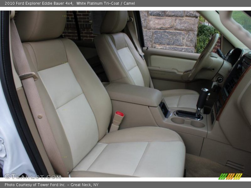 White Platinum Tri-Coat / Camel 2010 Ford Explorer Eddie Bauer 4x4