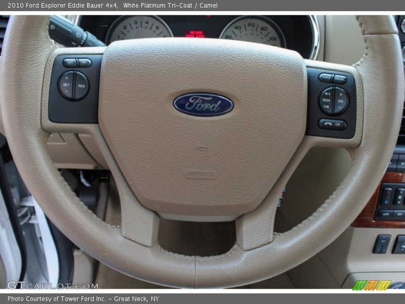 White Platinum Tri-Coat / Camel 2010 Ford Explorer Eddie Bauer 4x4