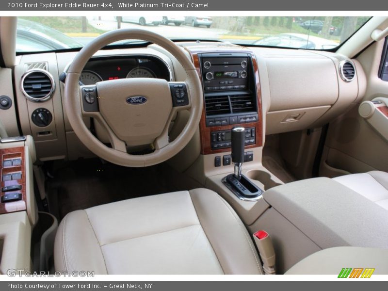 White Platinum Tri-Coat / Camel 2010 Ford Explorer Eddie Bauer 4x4