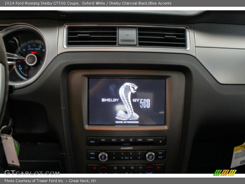 Oxford White / Shelby Charcoal Black/Blue Accents 2014 Ford Mustang Shelby GT500 Coupe