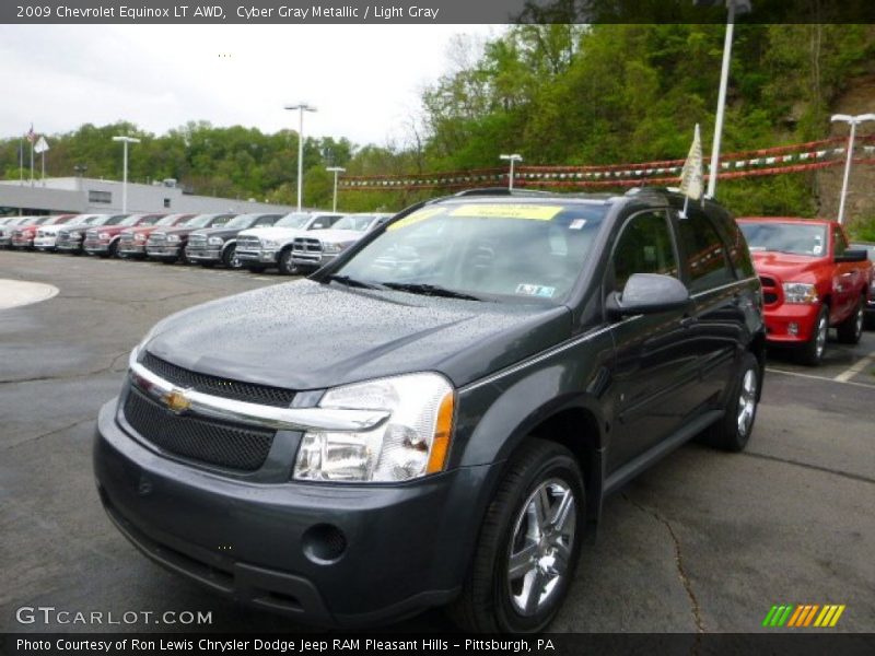 Cyber Gray Metallic / Light Gray 2009 Chevrolet Equinox LT AWD