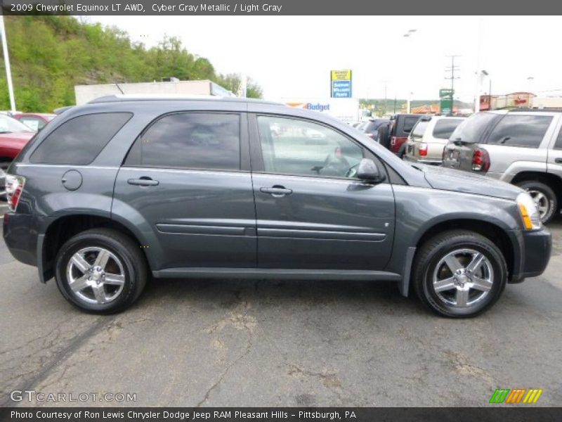 Cyber Gray Metallic / Light Gray 2009 Chevrolet Equinox LT AWD