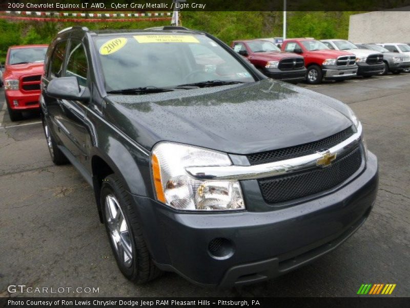 Cyber Gray Metallic / Light Gray 2009 Chevrolet Equinox LT AWD