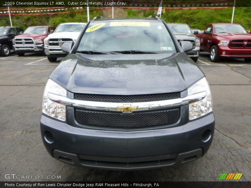 Cyber Gray Metallic / Light Gray 2009 Chevrolet Equinox LT AWD
