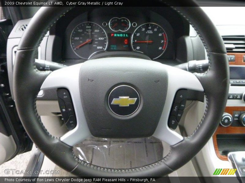 Cyber Gray Metallic / Light Gray 2009 Chevrolet Equinox LT AWD