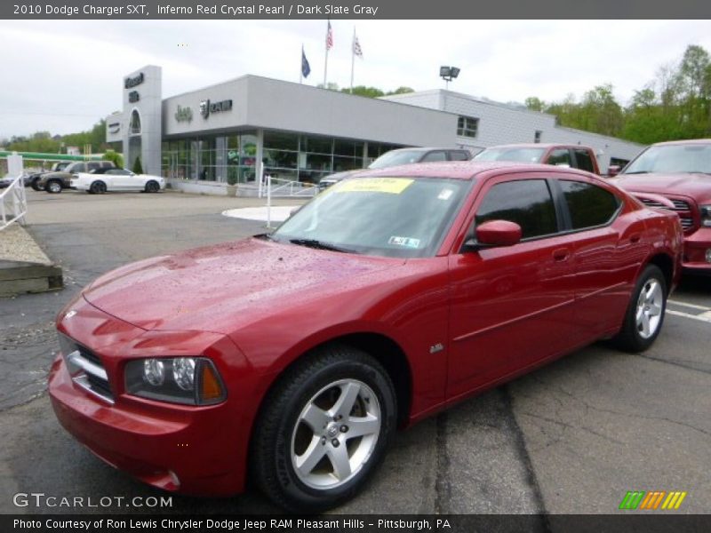 Inferno Red Crystal Pearl / Dark Slate Gray 2010 Dodge Charger SXT