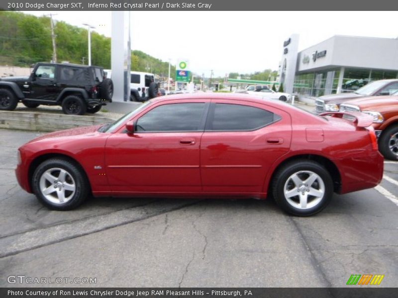 Inferno Red Crystal Pearl / Dark Slate Gray 2010 Dodge Charger SXT