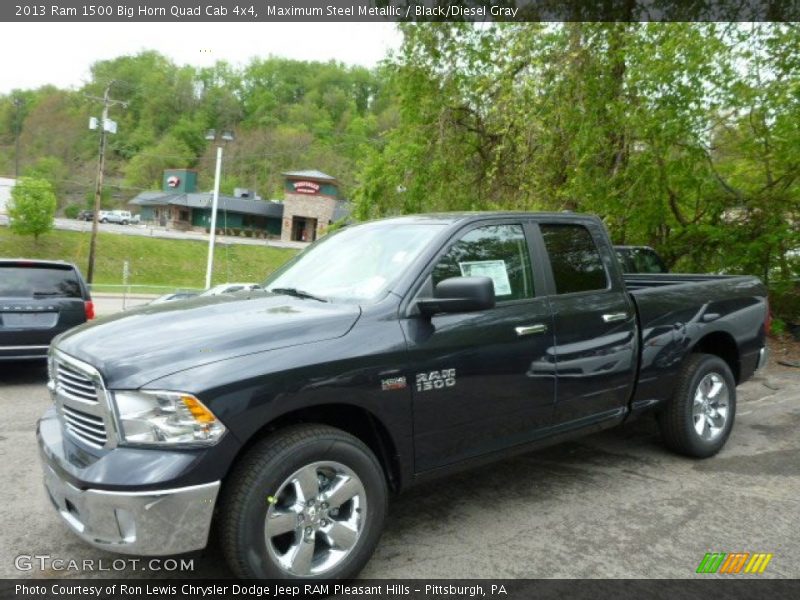 Maximum Steel Metallic / Black/Diesel Gray 2013 Ram 1500 Big Horn Quad Cab 4x4