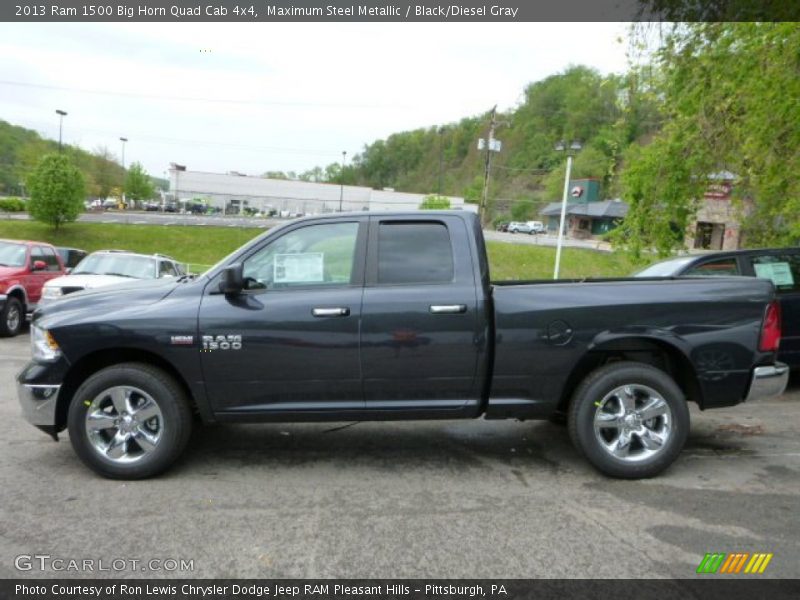 Maximum Steel Metallic / Black/Diesel Gray 2013 Ram 1500 Big Horn Quad Cab 4x4